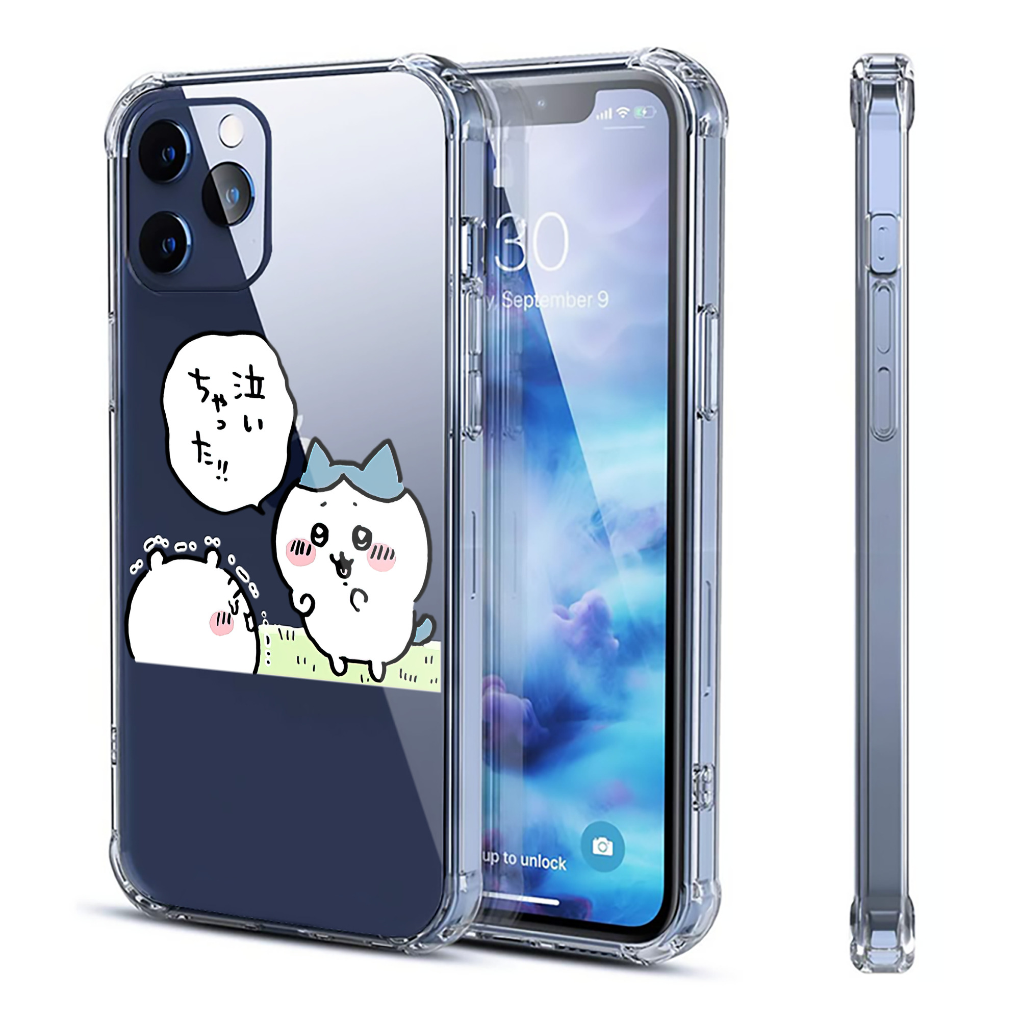 （画像用） ちいかわ ハチワレ Chii-kawa hachiware 【iPhone 12シリーズ対応】透明スマホケース（クリアソフトケース）
